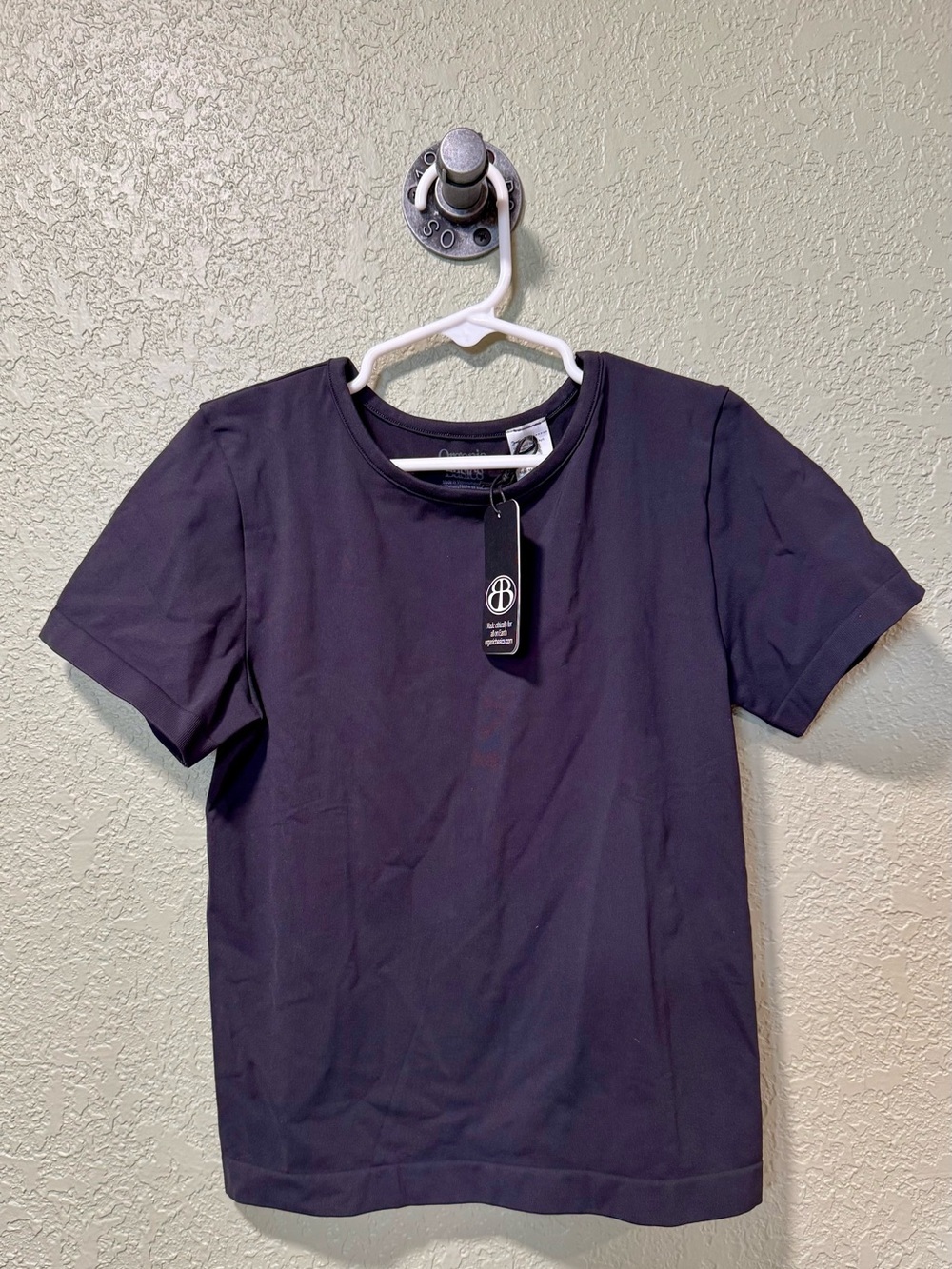 Organic Basics Black Crewneck Short Sleeve Top Medium NWT